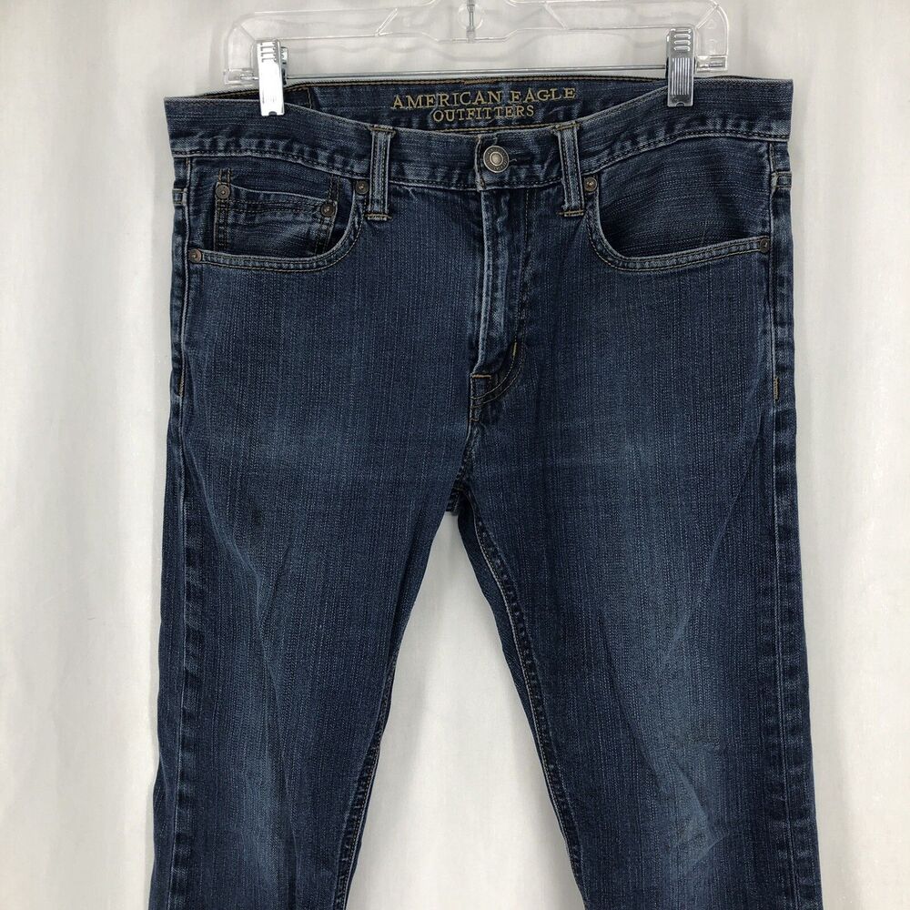 American Eagle Airflex Men's Slim Straight Blue Jeans 32x32 (34x31 actual)
